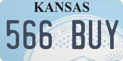 KS license plate 566BUY