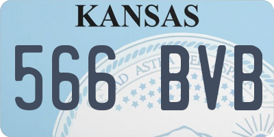 KS license plate 566BVB