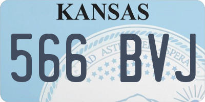 KS license plate 566BVJ