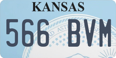 KS license plate 566BVM