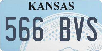 KS license plate 566BVS