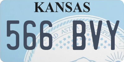 KS license plate 566BVY