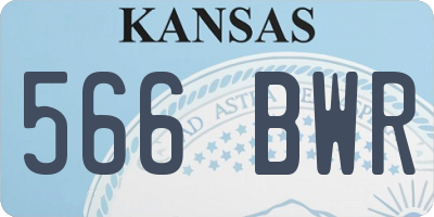 KS license plate 566BWR