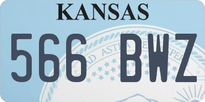KS license plate 566BWZ