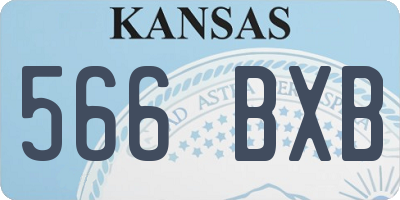 KS license plate 566BXB