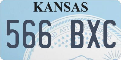 KS license plate 566BXC