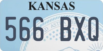 KS license plate 566BXQ