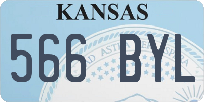 KS license plate 566BYL