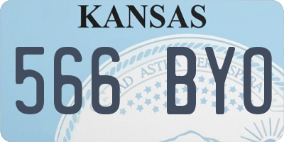 KS license plate 566BYO