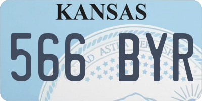 KS license plate 566BYR