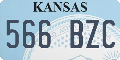 KS license plate 566BZC