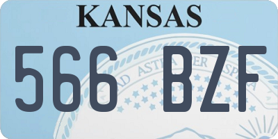 KS license plate 566BZF