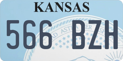 KS license plate 566BZH