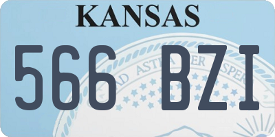 KS license plate 566BZI