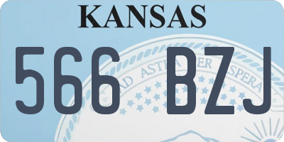 KS license plate 566BZJ
