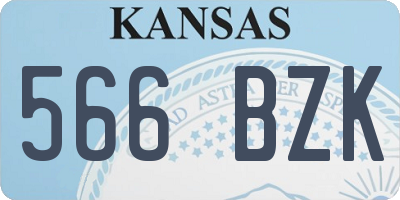 KS license plate 566BZK