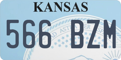 KS license plate 566BZM