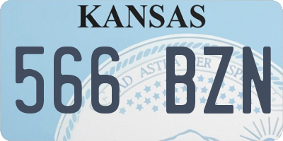 KS license plate 566BZN
