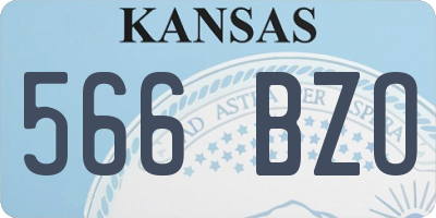 KS license plate 566BZO