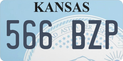 KS license plate 566BZP