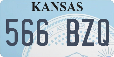 KS license plate 566BZQ