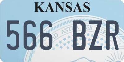 KS license plate 566BZR