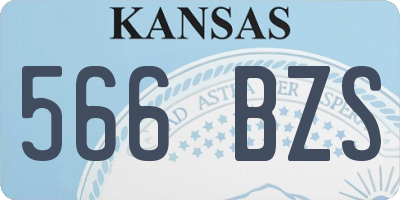 KS license plate 566BZS
