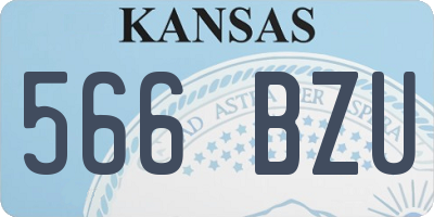 KS license plate 566BZU