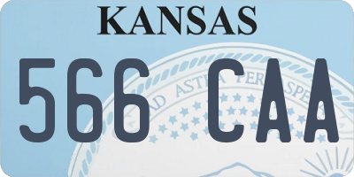 KS license plate 566CAA