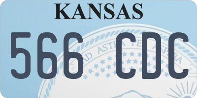 KS license plate 566CDC
