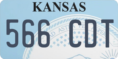 KS license plate 566CDT