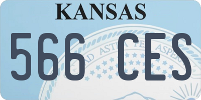 KS license plate 566CES