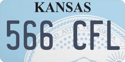 KS license plate 566CFL