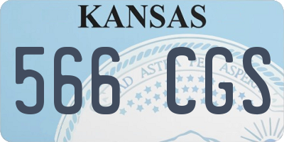 KS license plate 566CGS