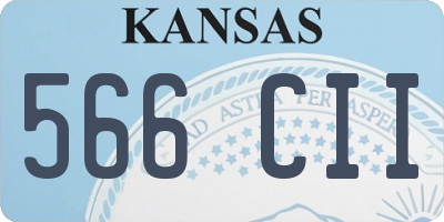 KS license plate 566CII