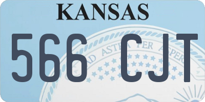 KS license plate 566CJT