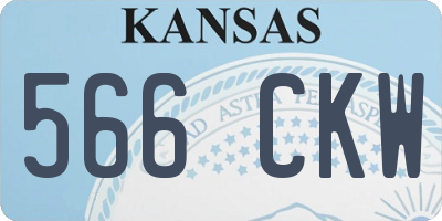 KS license plate 566CKW
