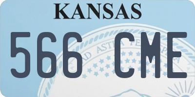 KS license plate 566CME