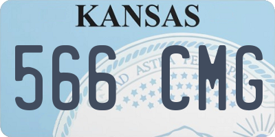 KS license plate 566CMG