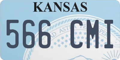 KS license plate 566CMI