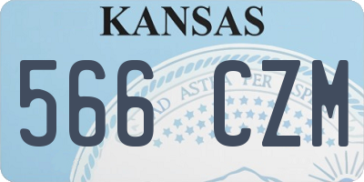 KS license plate 566CZM