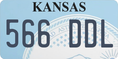 KS license plate 566DDL