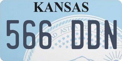 KS license plate 566DDN