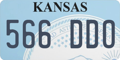 KS license plate 566DDO
