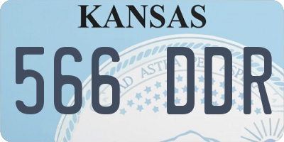 KS license plate 566DDR