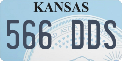 KS license plate 566DDS