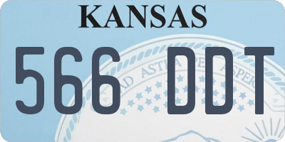 KS license plate 566DDT