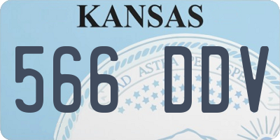 KS license plate 566DDV
