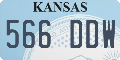 KS license plate 566DDW
