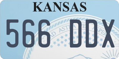 KS license plate 566DDX
